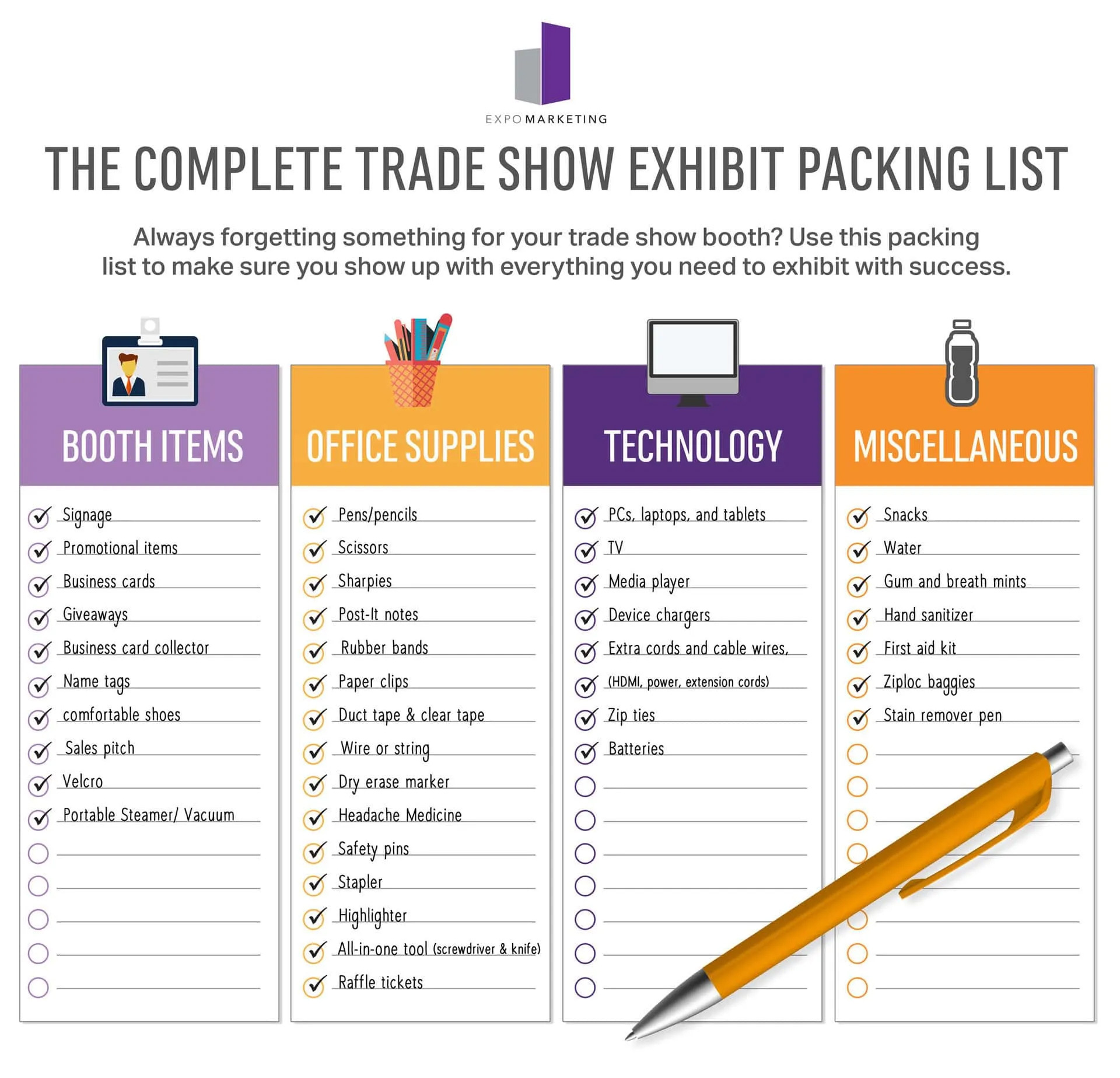 Trade Show Checklist Graphic